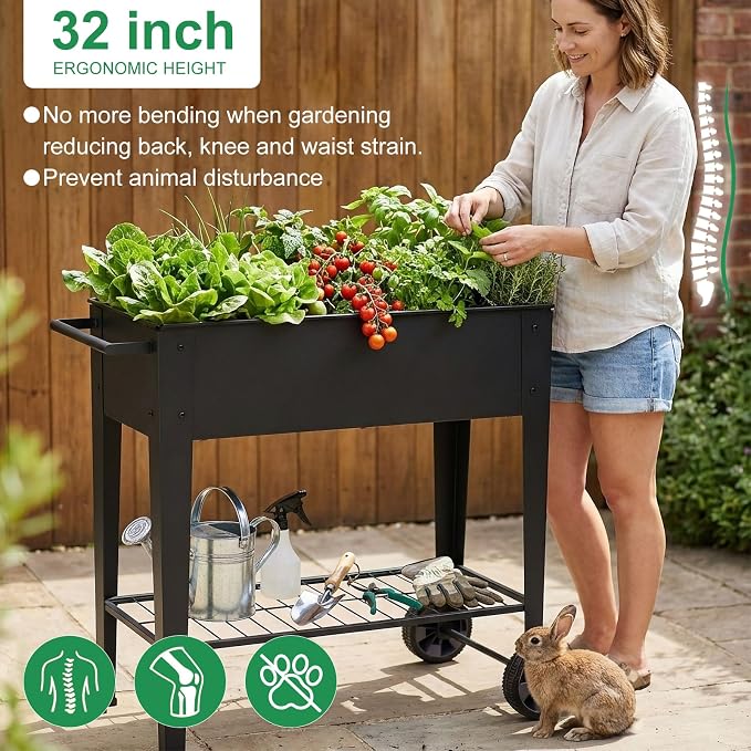 Elevated 32" Tall Raised Garden Bed - Image 4