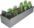 12x2x2FT Galvanized Raised Garden Bed Kit, Vegetable Plant Boxes-Rectangle by DIIYIV