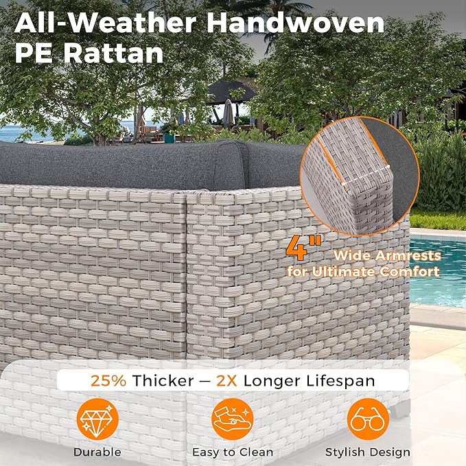 10-Seat Modern Patio Furniture Set - Image 4