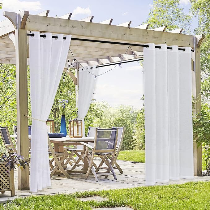 RYB HOME Sheer Outdoor Curtains by RYBHOME