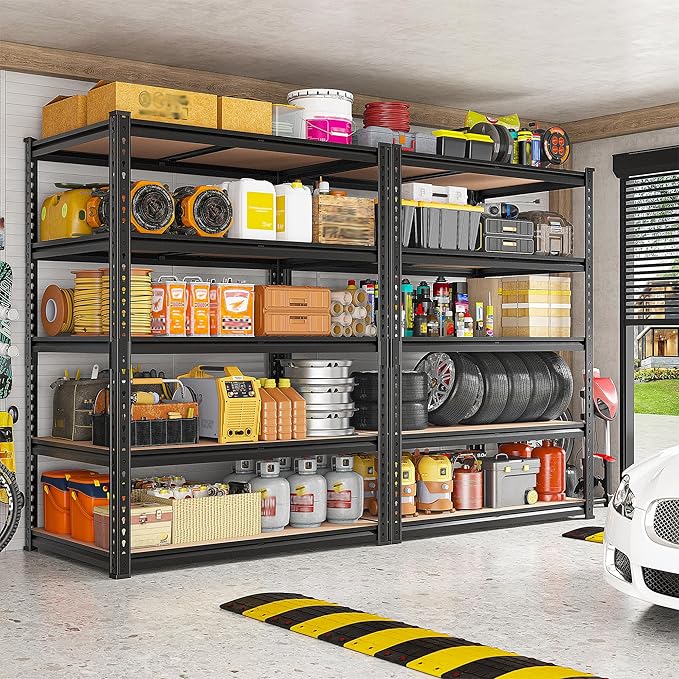 REIBII 2400LBS Storage Shelves 5 Tier Garage Shelving Heavy Duty, Adjustable - Image 4