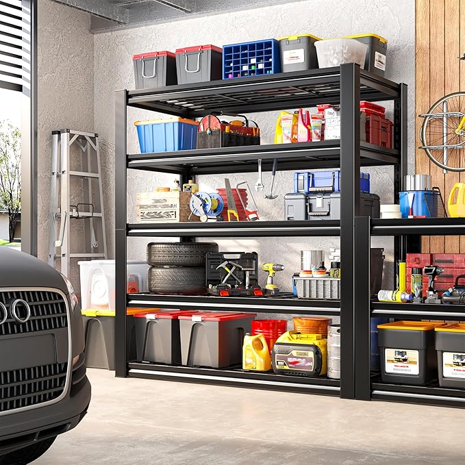 REIBII Garage Shelving 3200LBS, 5-Tier Storage Shelves, Adjustable Industrial - Image 8