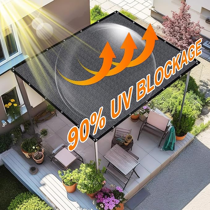 Artpuch 90% Sun Shade Cloth, 4 x 8 FT Pergola Shade Cover Canopy - Image 3