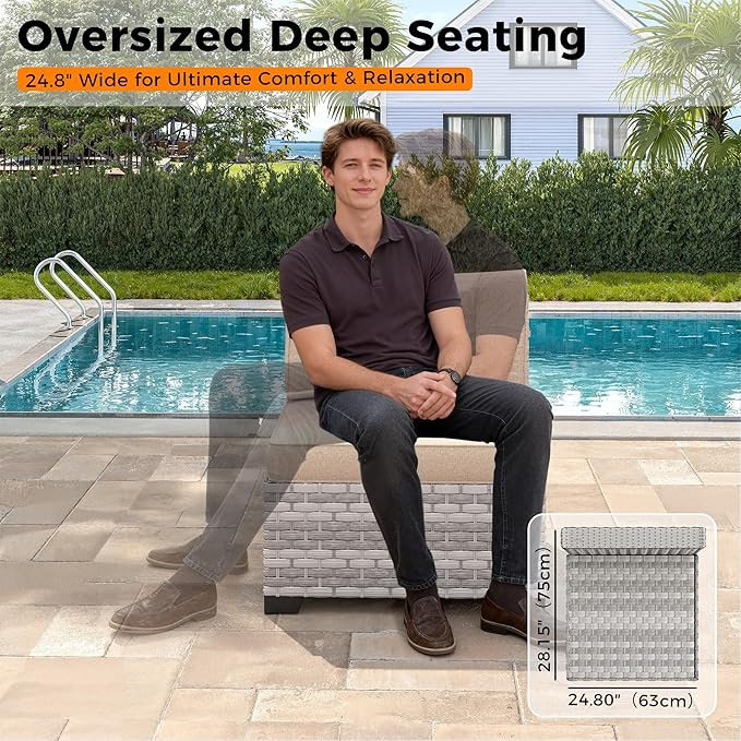 12-Seat Modular Patio Furniture Set – Outdoor Wicker Sectional Sofa - Image 5