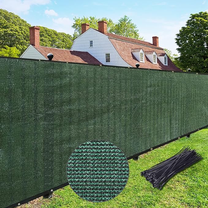UPGRADE Privacy Fence Screen 6'x73' Dark Green Outdoor 90% Visibility Blockage by UPGRADE